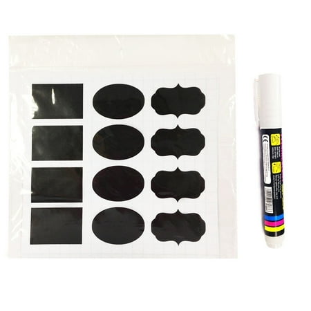 - Wrapables® Set of 30 Chalkboard Labels / Chalkboard Stickers With Chalk Marker for Organizing, Labeling, Gift Tags, Drink / Wine Markers, and Weddings, 2
