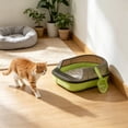 thumbnail image 6 of Semi Enclosed Cat Litter Box with High Sides, Splash Proof Kitty Litter Pan with Scoop, Spacious Open Top Cat Toilet Tray, Easy Clean Plastic Litter Box for Small Cats and Kittens, 6 of 6