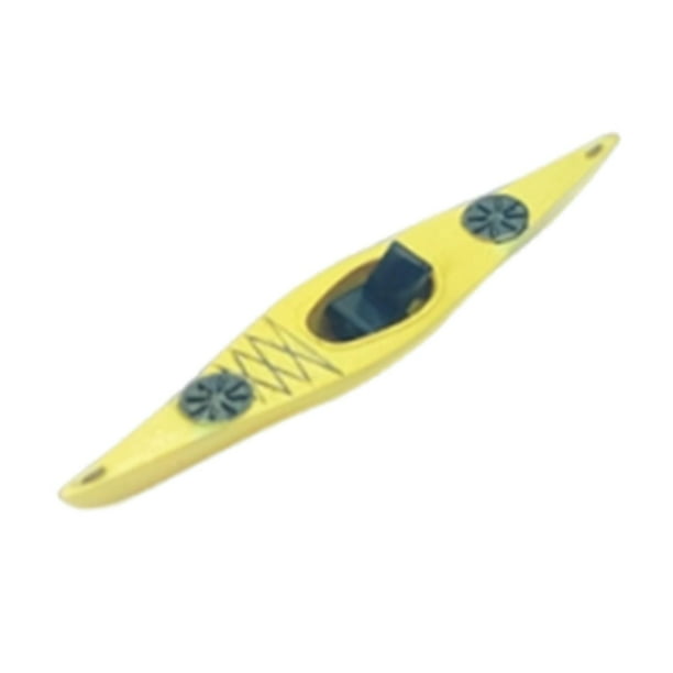 Modelo de kayak a escala 1/64, modelo de barco, simulación, kayak decorativo para una sola persona. amarillo