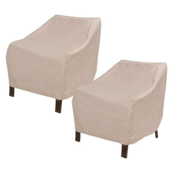 Modern Leisure Chalet Patio Chair Cover, 2-Pack, 27"L X 34"W X 31"H, Beige