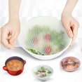 thumbnail image 2 of Juego de 4 fundas de silicona para envolver alimentos, diferentes tamaños, reutilizables, con forma cuadrada, adhesivo de silicona, fundas duraderas para alimentos TUNC Sencillez, 2 of 5