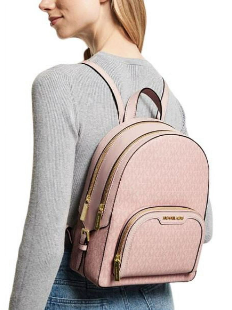 Michael Kors Blush Monogram Backpack Jaycee Medium Signature Logo Backpack in POWDER BLUSH - Sale  main image 4