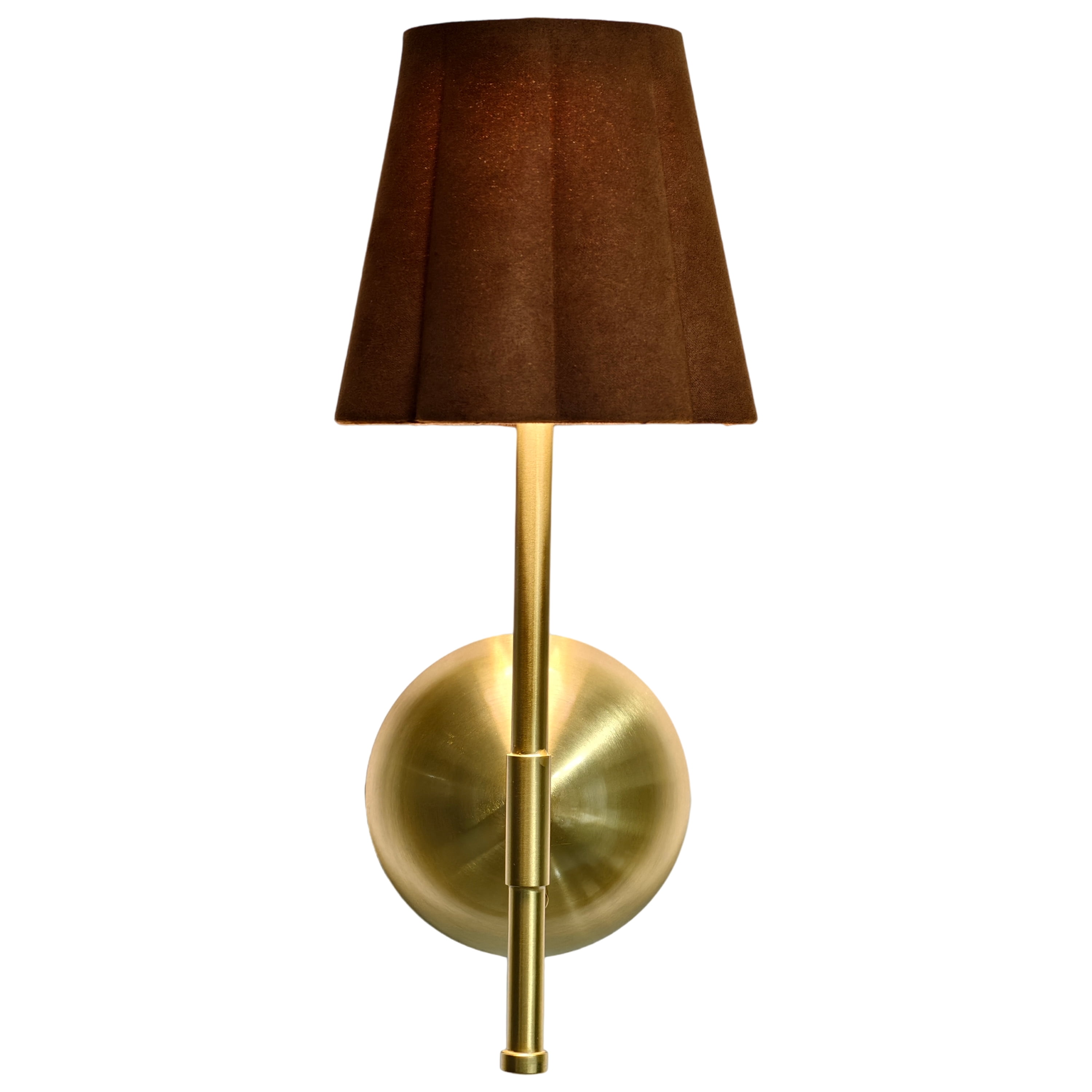 Home Decor Collection Sterling & Noble Home Brown Rounded Pleated Rechargeable Wall Sconce