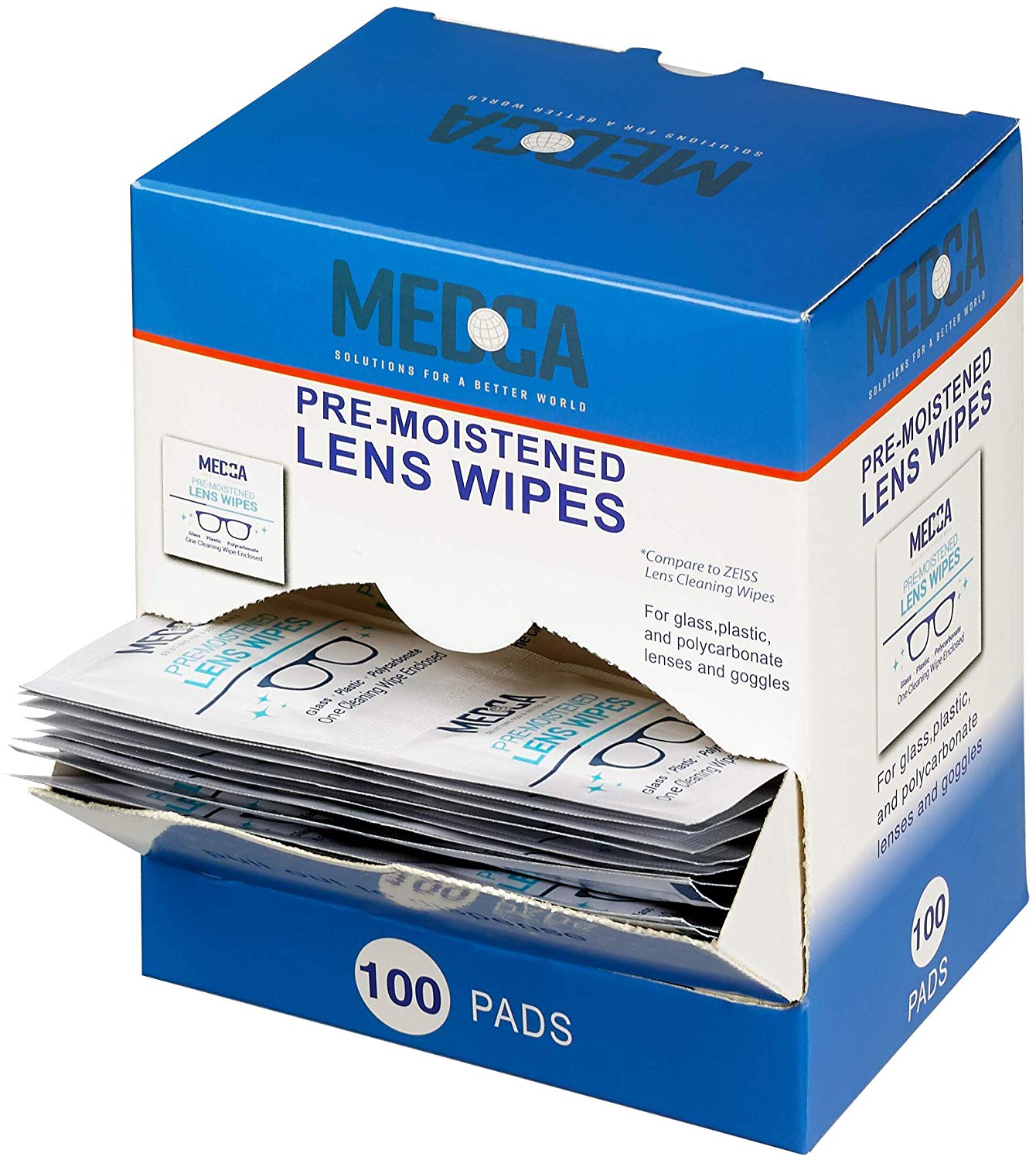 Premoistened Lens and Glass Cleaning Wipes Portable Travel Cleaner