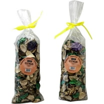 Dependable Industries Fresh Scent Potpourri Petal Bowl and Vase Filler Home Décor 2 Large Bags 120 Grams Each (Citrus Scent)