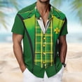 thumbnail image 4 of Camisas Hawaianas de Manga Corta de Algodón Vintage Impresa de Verano Camisa de Playa con Cuello Cubano, 4 of 5