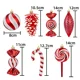 thumbnail image 4 of 25 piezas de 8 cm de adornos de bolas de Navidad con formas especiales para árbol de Navidad, decoración de fiesta, colgante de esferas de Navidad de Año Nuevo 2024, 4 of 5