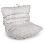 Big Joe Roma Bean Bag Chair, Moonstone Tessellation Lenox, Durable Woven Polyester, 3 feet