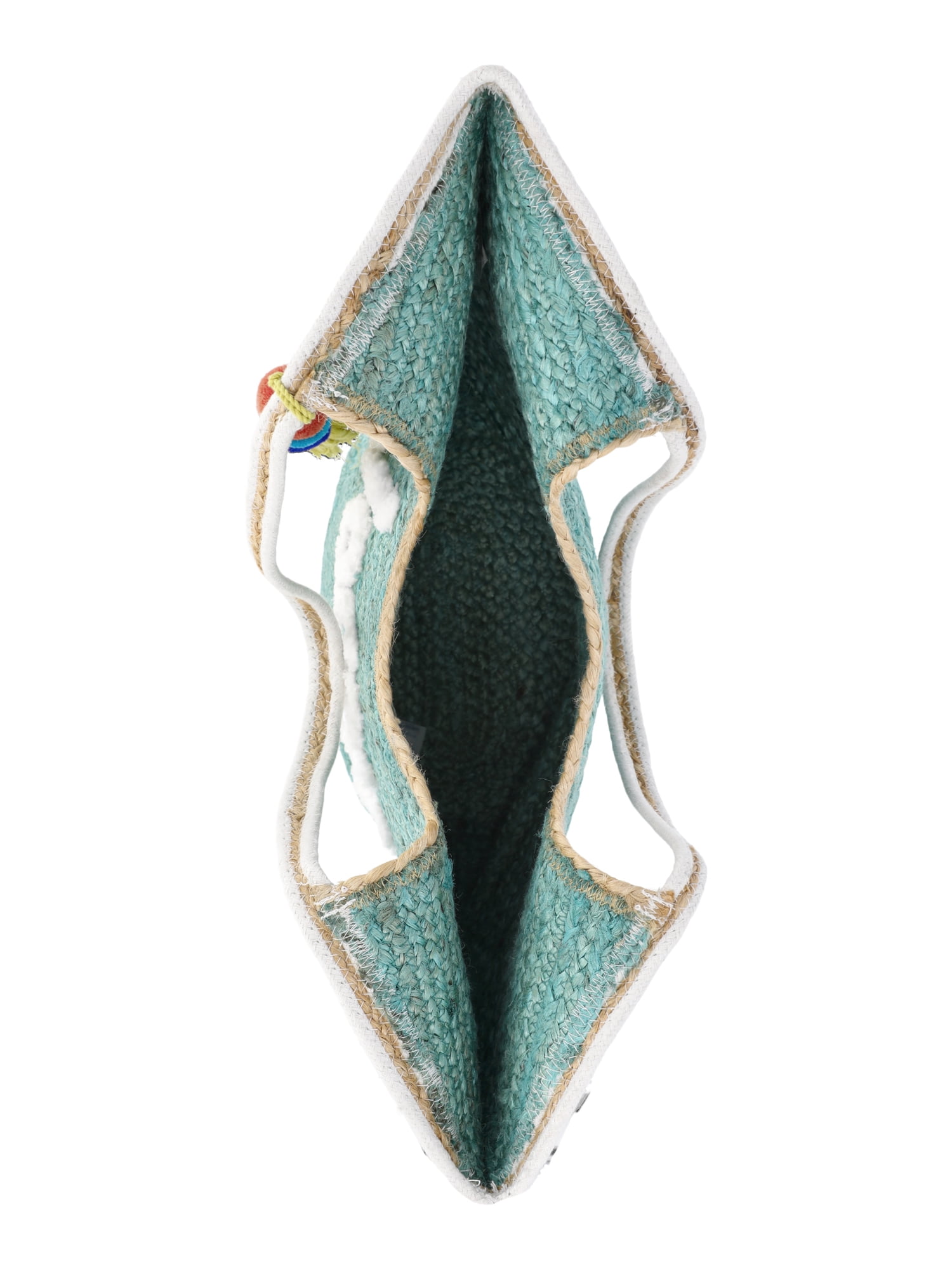 No Boundaries Jute Tote Bag, Vacay Teal, Women’s