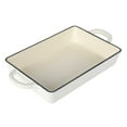 thumbnail image 4 of Crock-Pot Artisan 13" Enameled Cast Iron Lasagna Pan, Matte Linen White, 4 of 5