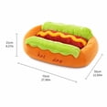 thumbnail image 3 of Hot Dog Dog Bed, Detachable and Washable Hot Dog Bed for Dachshund, Soft Plush Pet Bed with Non-Slip Bottom, Cozy Indoor Nest for Cats and Dogs, 3 of 6
