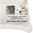 thumbnail image 3 of Juego de 2 Fundas de Almohada Lumbares de Lino Boho con Flecos para Decoración de Sofá y Sofá de 1818 Pulgadas, Blanco, 3 of 6