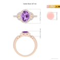 thumbnail image 4 of ANGARA Natural 1.6 Ct. Amethyst with Diamond Classic Ring in 14K Rose Gold for Women (Ring Size: 3.5), 4 of 9