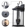 thumbnail image 6 of C Cattleya 22” Large Matte Black Dusk to Dawn Outdoor Wall Lights With Clear Tempered Glass, 6 of 8