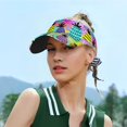 thumbnail image 6 of Disketp Graffiti Pineapples Sun Visors for Women Men Unisex Tennis Golf Visor Hat Adjustable Summer Hats Sport Outdoor Visor Hat UV Protection Cap, 6 of 8