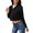 Black, variant on Vedolay Fall Tops for Women Casual Open Front Long Sleeve Work Office Lapel Button Casual Jackets,White L