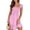 Pink, variant on Women's Ruffled Hem Smocked Cami Dress With Tiered Frill Details 65% Rayon 30% Polyester 5% Spandex Machine Wash Cold