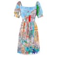 thumbnail image 5 of 2024 Colorful Burano Island Italy Watercolor Dress Women's summer suit elegant dresses for women evening dresses women, 5 of 6
