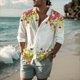thumbnail image 1 of Camisa de hombre con estampado de póquer, solapa, para exteriores, calle, manga larga, botones, diseño de moda, informal, suave,, 1 of 6