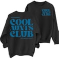 thumbnail image 3 of Arlun Womens Cool Aunts Club Sweatshirts Funny Letter Print Long Sleeve Crew Neck Pullover Tops Drop Shoulder Loose Fit Soft Comfortable Casual Fall Sweatshirt Fashion Streetwear 1-Black XXXL, 3 of 5