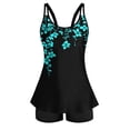 thumbnail image 6 of CLOISE Swimwear Tankini for Women 2 Piece Bathing Suit with Boy Shorts Full Coverage Flowers Swimsuits Vacation Beachwear, 6 of 7