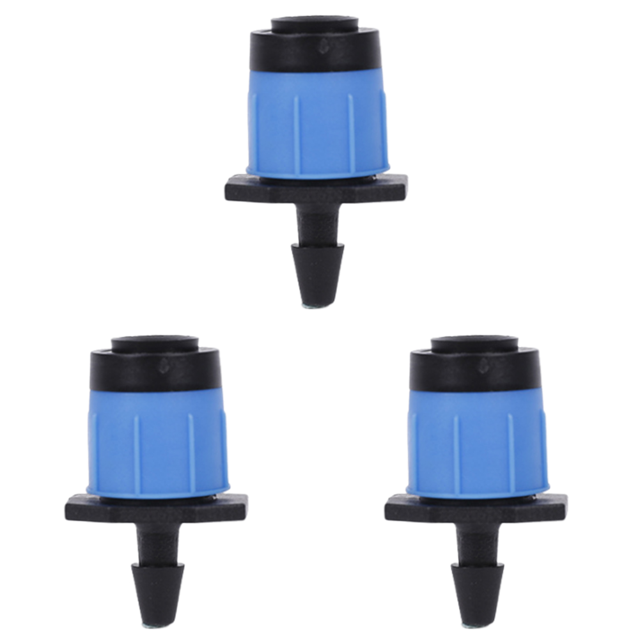 Gotero de riego ajustable, boquilla giratoria para jardín, 20 unidades, color azul