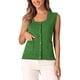 thumbnail image 1 of CHALCO DE SUÉTER PARA MUJERES INSPIRE CHIC CUELLO CUADRADO SIN MANGAS CON CIERRE DE BOTÓN TOPS CASUAL TALLA XS VERDE, 1 of 5