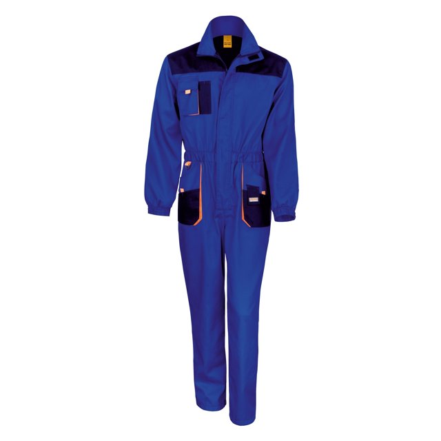 WORK-GUARD by Result - Mono de Trabajo Lite de Sarga para Adultos Unisex (Azul Real, Marino, Naranja) Result UTRW3715_royalnavyorange
