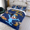 thumbnail image 3 of El Show de Huckleberry Hound Conjunto de sábanas temático, trío de piezas, cómodo y amigable con la piel, diseño único, regalo de decoración para el hogar para familiares, amigos y fans,173cm *218cm, 3 of 6