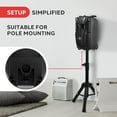 thumbnail image 4 of Pyle Haut-Parleur PA Bluetooth Portable 480W - Haut-Parleur de Karaoké de Fête Extérieur Rechargeable 8”, Système Audio avec Micro Sans Fil et Roues, TWS, Lumières de Fête, Écran LED, Entrée Micro 6.5mm, FM/AUX/MP3/USB/SD, 4 of 5