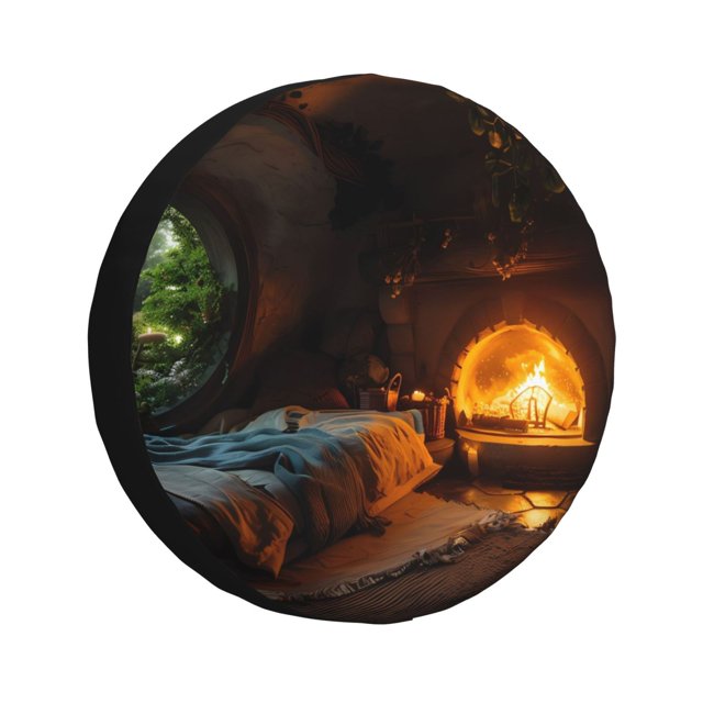 Bingfone Cabine de Trou d'Arbre Confortable pour Pneu de Rechange Protecteurs de Roues Universels Résistants aux Intempéries pour Véhicule Récréatif Remorque de Voyage SUV Camion-14 Pouces