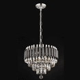 thumbnail image 5 of Modern Crystal Chandelier lighting 6 lights Transitional design 16"x11" in Black and Chrome color with original Crystals, 5 of 8