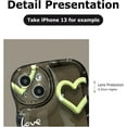 thumbnail image 4 of Simple Clear Bubble Hearts Pattern Phone Case Compatible with iPhone 15, Black, 4 of 7