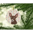 thumbnail image 2 of Chihuahua Chocolate #2 Christmas Ceramic Ornament 2.8 in x 2.8 in, 2 of 3