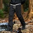 thumbnail image 4 of GZMOALH Men's Nylon Cargo Pants, Water Repellent Multi Pocket Hiking Trousers with Drawstring Waist for Outdoor Travel, 4 of 6