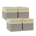 thumbnail image 6 of Fabric Cube Storage Bins, Small 4 Pack 12.2x8.3x4.7 Storage Cubes Baskets for Shelves, Decorative Storage Boxes for Organizing Shelves, 6 of 11