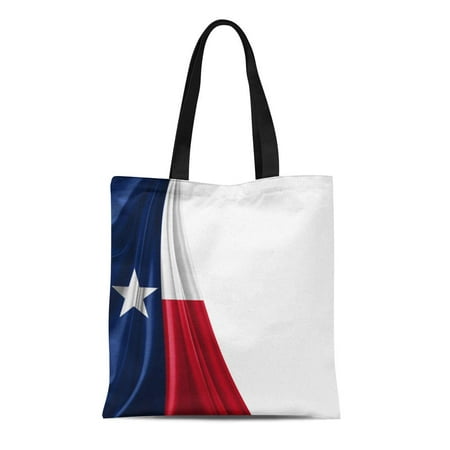 ASHLEIGH Canvas Tote Bag Blue Texan Texas Flag and Red Houston Abstract Dallas Durable Reusable Shopping Shoulder Grocery (Best Grocery Delivery Service Dallas)