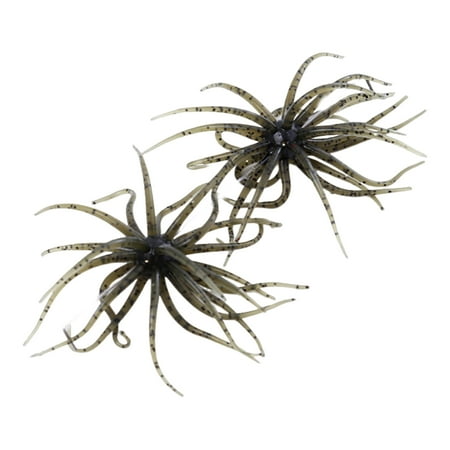 Aqyh Sea Urchin Lure - 2Pcs 6.88CM/1.7G Soft with Swimming Skirts Colorful Artificial Bait Saltwater Freshwater Bass Walleye Trout Fishing Accessories