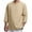 Khaki, variant on WREESH Men's Spring Summer Shirts Long Sleeved V-Neck Cotton and Linen Loose Shirt Solid Color Tops Gray