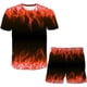 thumbnail image 1 of 2021 3D The Flame Whirlpool, conjuntos de ropa de poliéster para niños, gran oferta de verano, camiseta, conjunto de pantalones cortos, ropa para niños de 4 a 14 años, 10T Gao Jinjia LED, 1 of 2