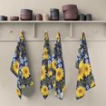 thumbnail image 5 of SKYSONIC Retro Yellow Sunflowers Kitchen Dish Towels Set of 1 Hand Towels, Lint-Free 18"x28" Summer Flowers Leaves Polyester Fast Drying Hanging Dishcloths for Cooking Baking Home Clean Decor, 5 of 7