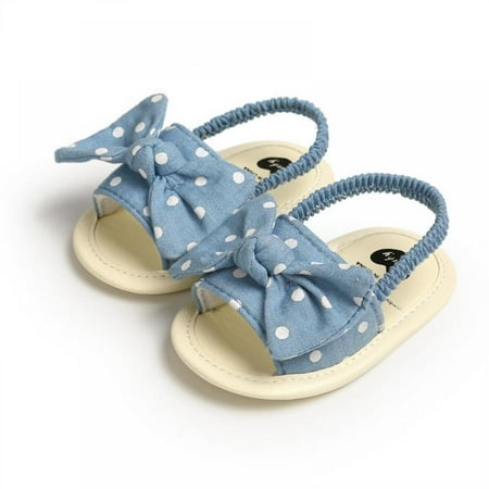 SYNPOS Baby Girls Sandals Summer Shoes Outdoor First Walker Toddler Girls Shoes for Summer 0-18 Months