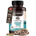 thumbnail image 1 of C&#2013265921psulas de extracto de hongo cola de pavo org&#2013265921nico Longevity Botanicals (120) | Concentrado 10:1 | 100 % de cuerpos fruct&#2013265933feros | Suplemento natural, 1 of 12