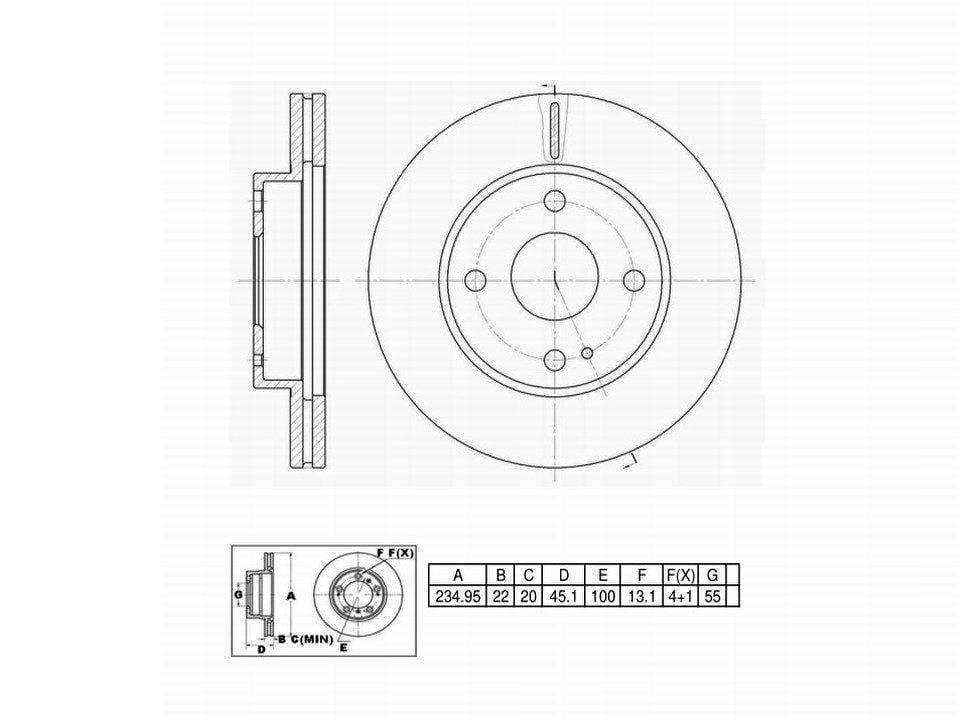 Winstop Brake Rotor, Front WS229773, Ford Escort 1998-1991