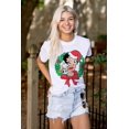 thumbnail image 2 of Santa Betty Boop Christmas Wreath Women's Graphic T Shirt Tees Brisco Brands S, 2 of 6