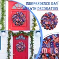 thumbnail image 2 of Utoimkio 16Inch 4th of July Wreath Patriotic American Wreath Handcrafted Red White and Blue Berry Memorial Day Wreath Festival Garland Decorations for Front Door Wall Home Decor, 2 of 9