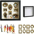 thumbnail image 1 of Lttoisl SharkTRUE DIY Mini Museum Shadow Box Kit 9.84"x9.84", Gold Frame Memory Display for Photos Keepsakes Art, Personalized Wooden Silhouette Box Craft, 1 of 8