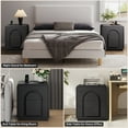 thumbnail image 5 of Bestier Black Nightstands Set of 2 with Charging Station,Modern Bedside Table End Table with 2 Drawer for Bedroom Living Room Dorm Office, 5 of 9