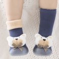 thumbnail image 4 of HUANBAI Kids Toddler Baby Boys Girls Solid Warm Knit Soft Sole Rubber Shoes Socks Slipper Stocking 3-6 Months, 4 of 7