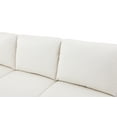 thumbnail image 4 of Starhome L Shaped White Faux Leather 2-Piece Couch Living Room Sofa Set, 4 of 5